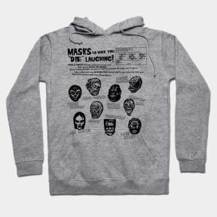 Retro 60s 70s Monster Masks Ad Hoodie